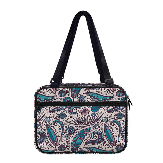 Summer Surfing Pattern Print Double Strap Bible Bag