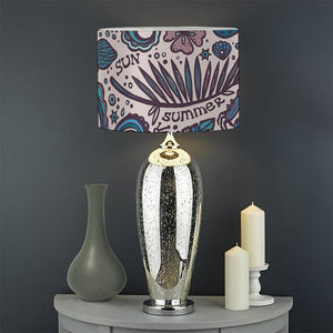 Summer Surfing Pattern Print Drum Lamp Shade