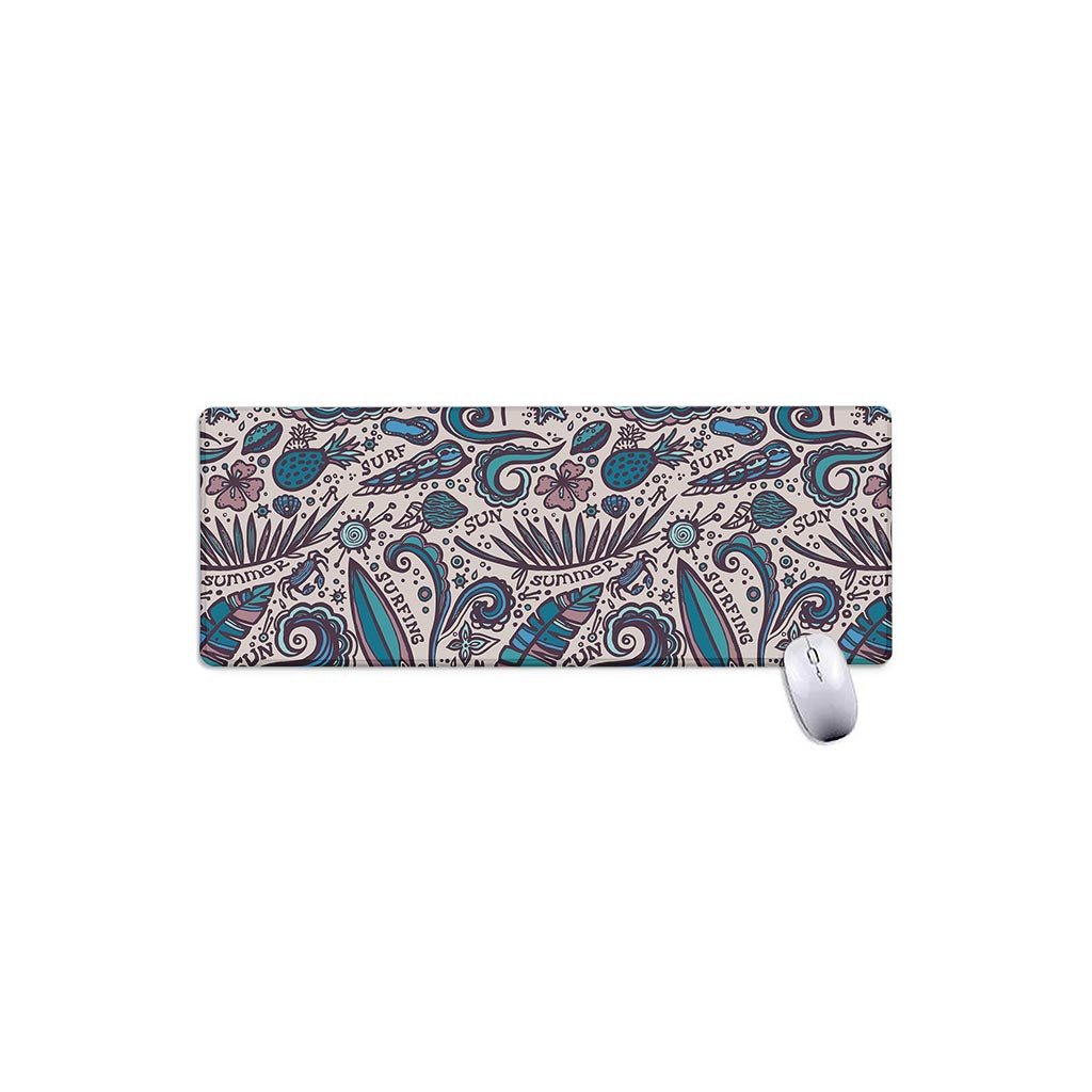 Summer Surfing Pattern Print Extended Mouse Pad
