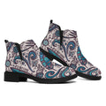Summer Surfing Pattern Print Flat Ankle Boots