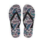 Summer Surfing Pattern Print Flip Flops
