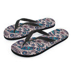 Summer Surfing Pattern Print Flip Flops