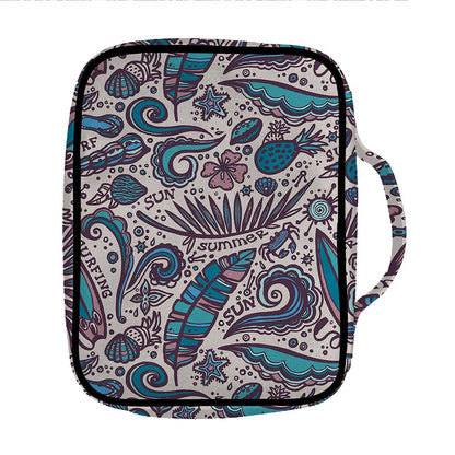 Summer Surfing Pattern Print Front Pocket Bible Bag