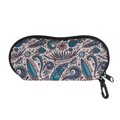 Summer Surfing Pattern Print Glasses Case