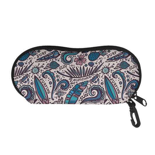 Summer Surfing Pattern Print Glasses Case