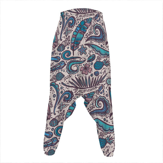Summer Surfing Pattern Print Hammer Pants