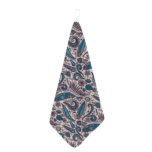 Summer Surfing Pattern Print Hand Towel