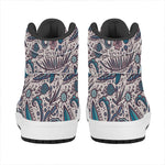 Summer Surfing Pattern Print High Top Leather Sneakers