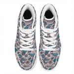 Summer Surfing Pattern Print High Top Leather Sneakers