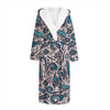 Summer Surfing Pattern Print Hooded Bathrobe