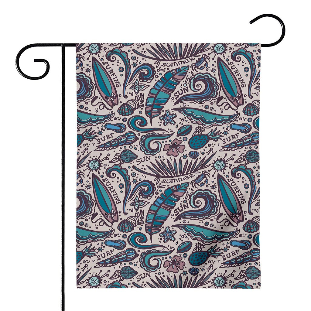 Summer Surfing Pattern Print House Flag