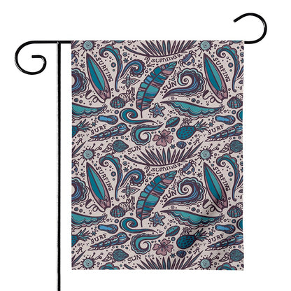 Summer Surfing Pattern Print House Flag