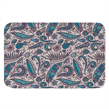 Summer Surfing Pattern Print Indoor Door Mat