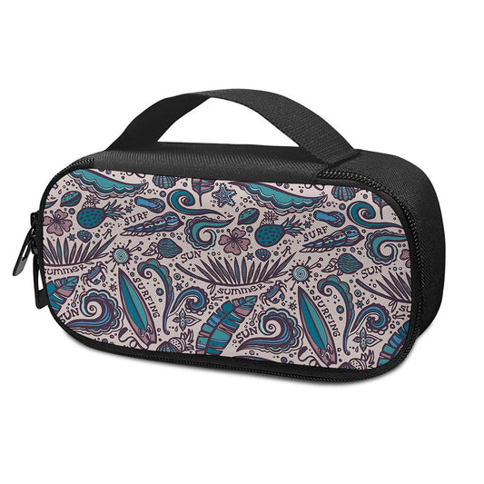 Summer Surfing Pattern Print Insulin Cooler Travel Case