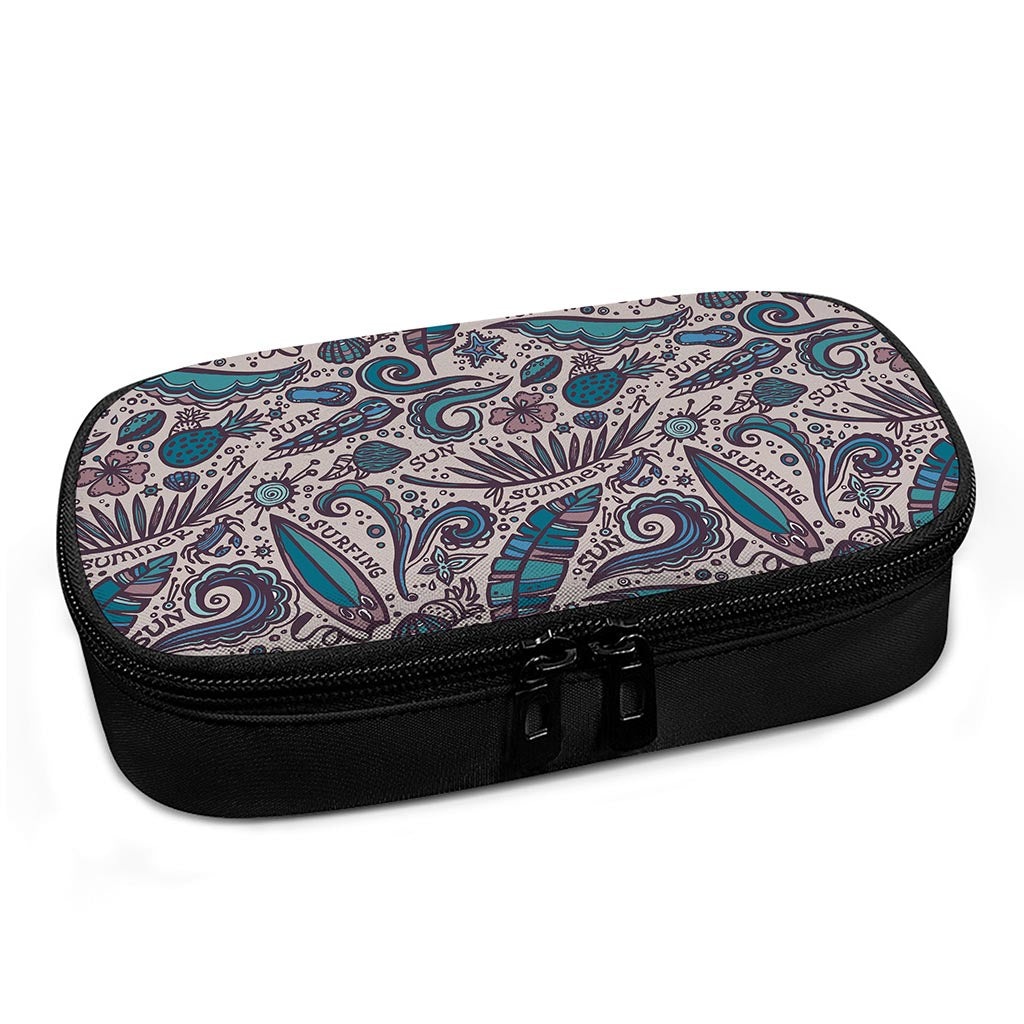 Summer Surfing Pattern Print Insulin Cooler Travel Case