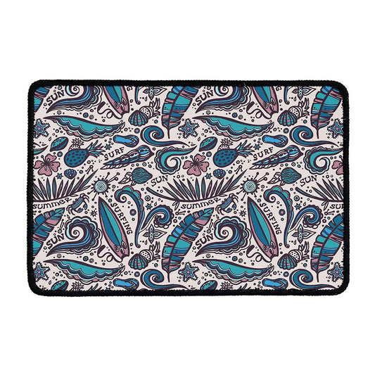 Summer Surfing Pattern Print Kitchen Mat