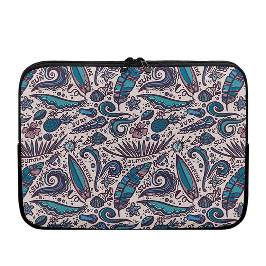 Summer Surfing Pattern Print Laptop Sleeve