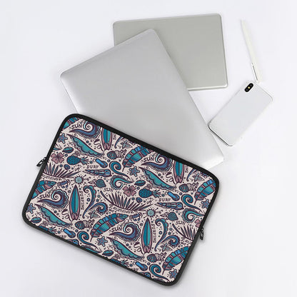 Summer Surfing Pattern Print Laptop Sleeve