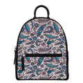 Summer Surfing Pattern Print Leather Backpack