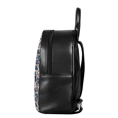 Summer Surfing Pattern Print Leather Backpack