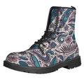 Summer Surfing Pattern Print Lace-Up Boots