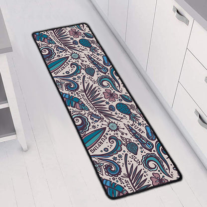 Summer Surfing Pattern Print Long Kitchen Mat