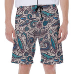 Summer Surfing Pattern Print Men's Beach Shorts