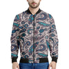 Summer Surfing Pattern Print Men's Bomber Jacket