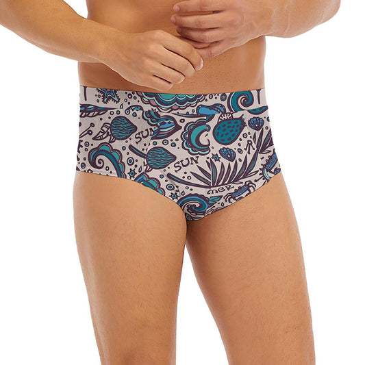 Summer Surfing Pattern Print Men's Briefs