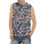 Summer Surfing Pattern Print Men's Fitness Tank Top