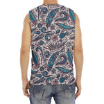 Summer Surfing Pattern Print Men's Fitness Tank Top