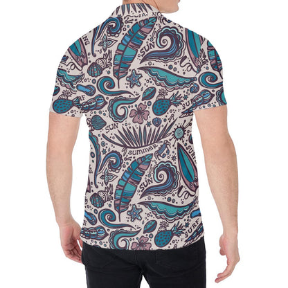 Summer Surfing Pattern Print Men's Shirt