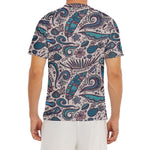 Summer Surfing Pattern Print Men's Short Sleeve Rash Guard