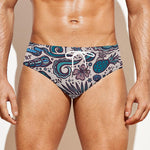 Summer Surfing Pattern Print Men's Swim Briefs