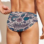 Summer Surfing Pattern Print Men's Swim Briefs