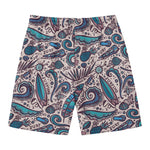 Summer Surfing Pattern Print Men's Swim Trunks