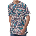 Summer Surfing Pattern Print Men's Velvet T-Shirt