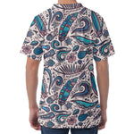 Summer Surfing Pattern Print Men's Velvet T-Shirt