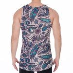 Summer Surfing Pattern Print Men's Velvet Tank Top