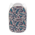 Summer Surfing Pattern Print Mesh Laundry Hamper