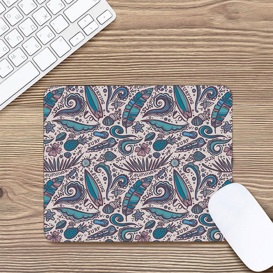 Summer Surfing Pattern Print Mouse Pad