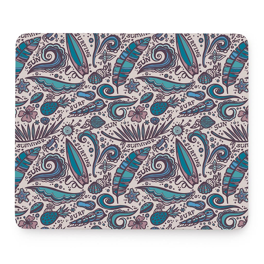 Summer Surfing Pattern Print Mouse Pad