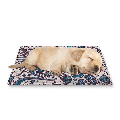 Summer Surfing Pattern Print Pet Cooling Mat Cover