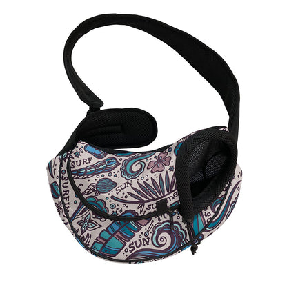 Summer Surfing Pattern Print Pet Sling Carrier