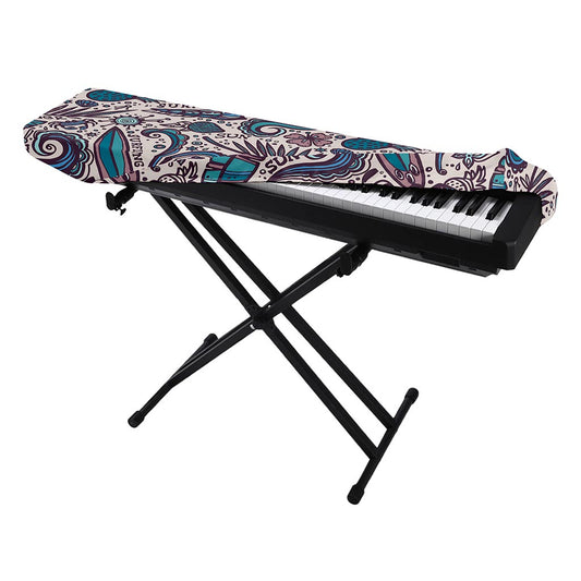 Summer Surfing Pattern Print Piano Keyboard Cover