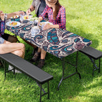 Summer Surfing Pattern Print Picnic Table Cover