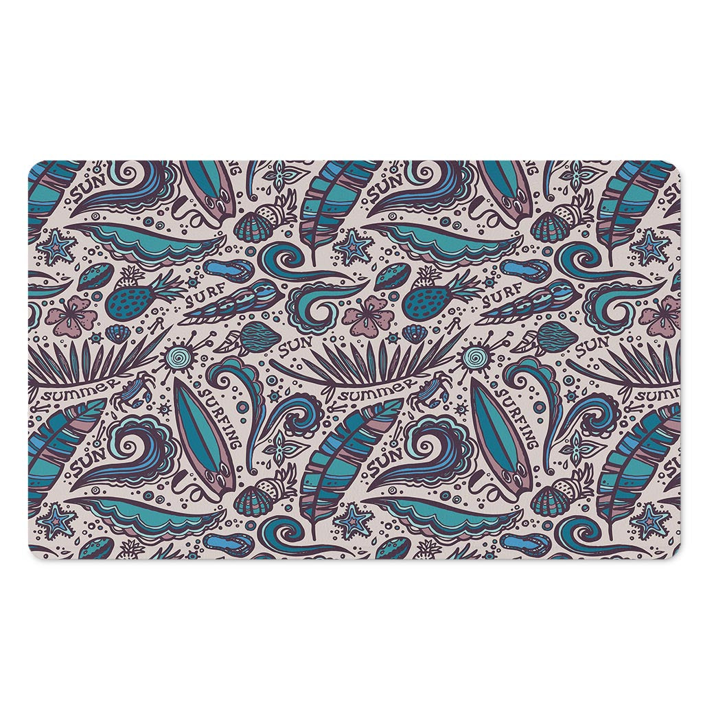 Summer Surfing Pattern Print Polyester Doormat