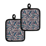 Summer Surfing Pattern Print Pot Holders