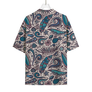 Summer Surfing Pattern Print Rayon Hawaiian Shirt