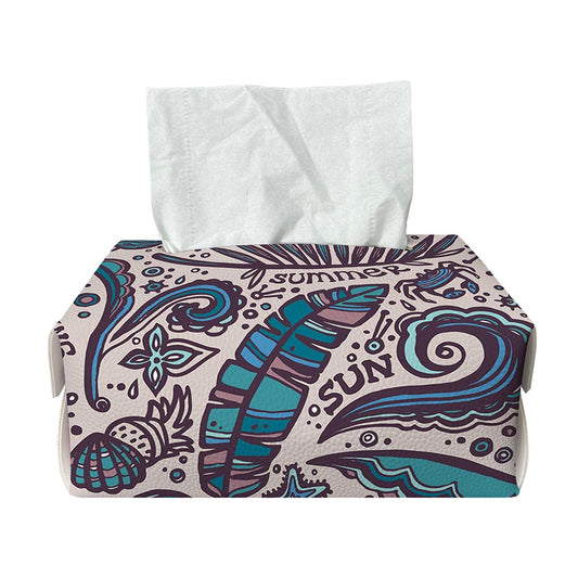 Summer Surfing Pattern Print Rectangle Tissue Box Cover